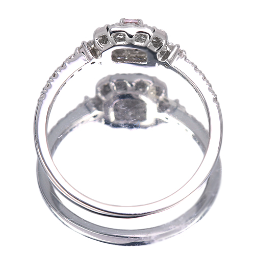 ピンクダイヤモンド　リング ピンクダイヤモンド 0.063ct/FIP/I1 ダイヤモンド 0.3ct プラチナ