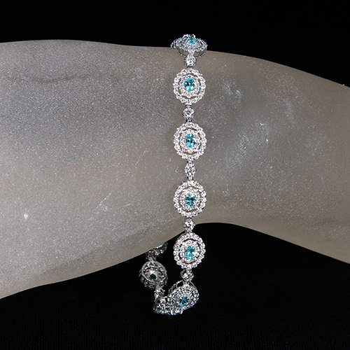 パライバトルマリン 1.18ct ダイヤモンド 3.4ct プラチナ