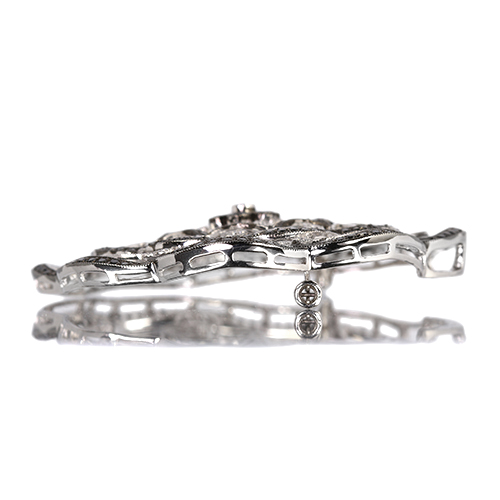 ダイヤモンド 1.55ct ホワイトゴールド ネックレス兼ブローチ