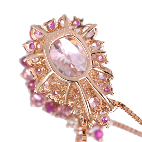 K18ピンクゴールド モルガナイト/ダイヤモンド0.8ct
