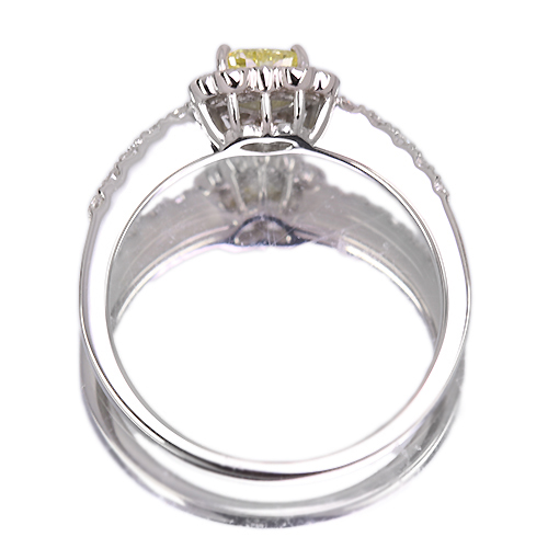 ハートシェイプイエローダイヤモンド 0.25ct/FIY/I1