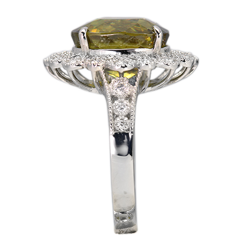 スフェーン 約6ct ダイヤモンド プラチナ リング(指輪)【品質保証書