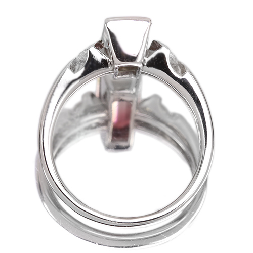 バイカラートルマリン 2.2ct ダイヤモンド プラチナ リング(指輪