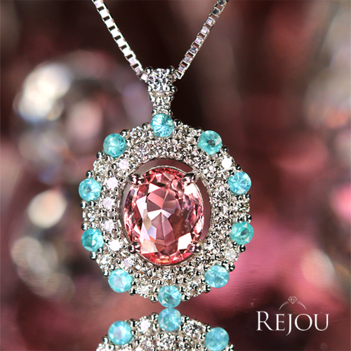 非加熱パパラチアサファイア 1.0ct パライバトルマリン 約0.2ct