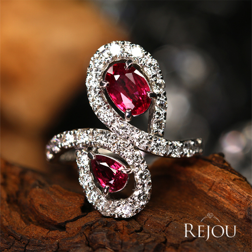 リング 13号 ルビー 0.71ct ダイヤ 0.50ct Pt プラチナ 指輪 Ruby Ring 90235771