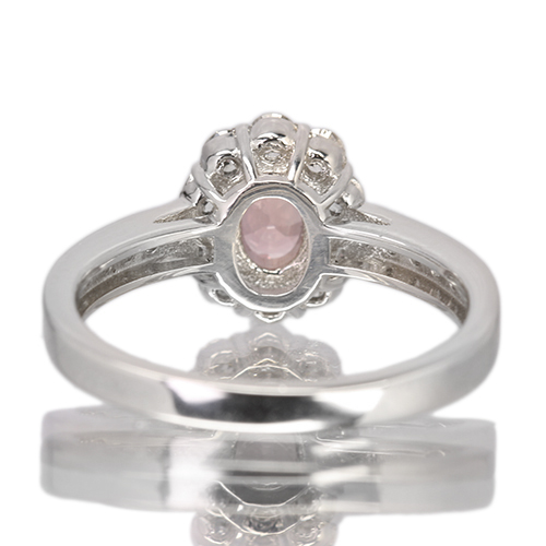 パパラチアサファイア 0.5ct ダイヤモンド 0.6ct プラチナ リング(指輪