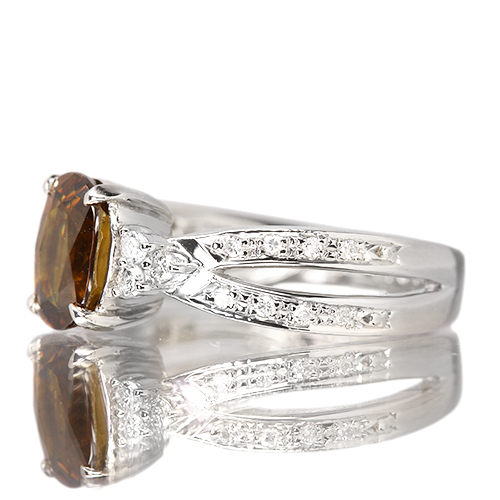 新着＞スフェーン 1.7ct ダイヤモンド プラチナ リング(指輪