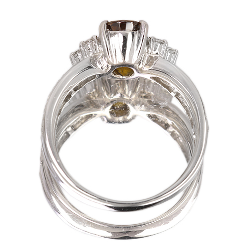 新着＞スフェーン 1.7ct ダイヤモンド プラチナ リング(指輪
