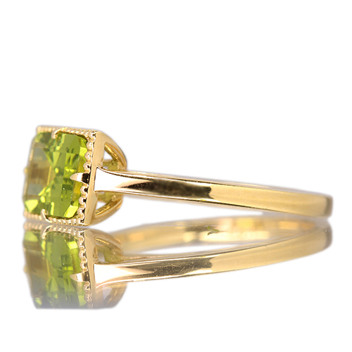 新着＞ペリドット 約1.6ct イエローゴールド リング(指輪)【品質