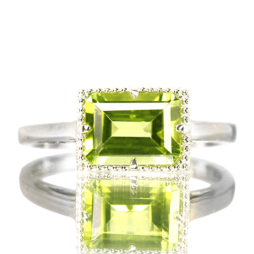 JG181☆高級 ペリドット4.11ct ダイヤ プラチナ ヘッド 鑑別付 27-14 