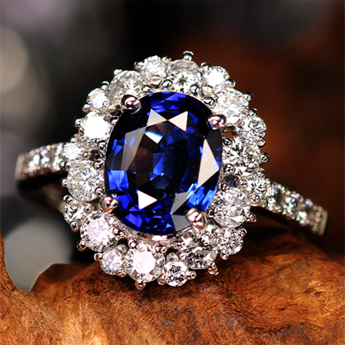 ジュエリー サファイア ダイヤモンド リング リング・指輪約3mmモチーフ幅