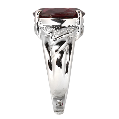 ロードライトガーネット 5.4ct ダイヤモンド プラチナ リング(指輪