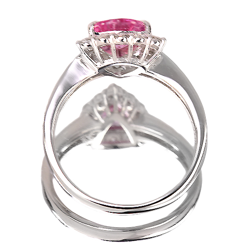 サファイア ダイヤモンドリング SA 1.01ct D 0.18ct K18WG