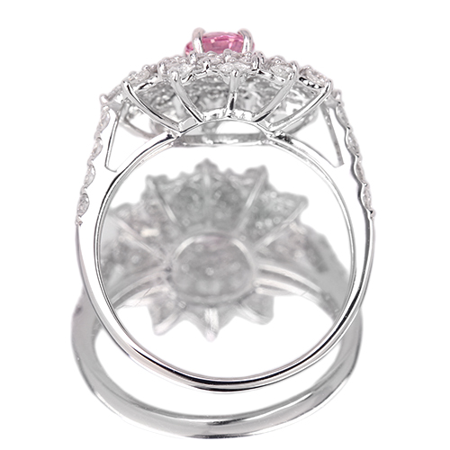 ピンクスピネルプラチナリング ピンクスピネルプラチナリング - メルカリ