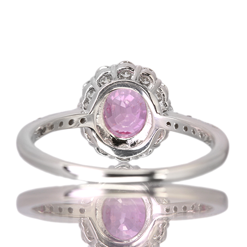 パパラチアサファイア 1.0ct ダイヤモンド 0.4ct プラチナ リング(指輪