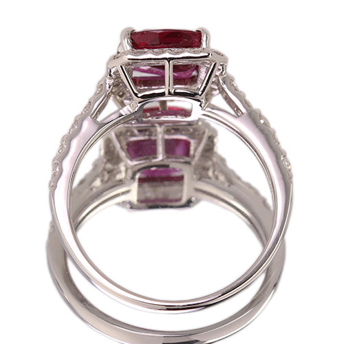 ピジョンブラッドルビー 2.1ct ダイヤモンド 約0.5ct プラチナ
