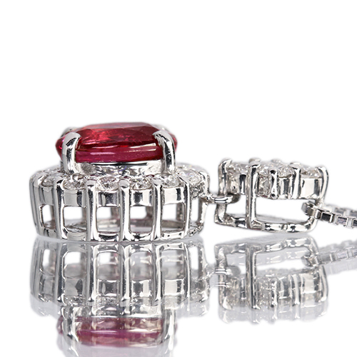 第363回抽選販売＞非加熱ピジョンブラッドルビー 1.03ct ダイヤモンド 