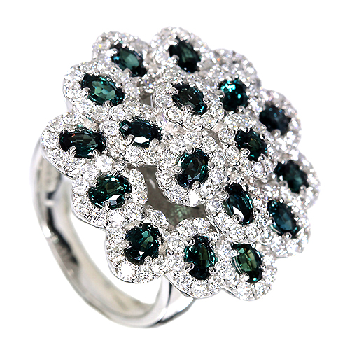 ブラジル産アレキサンドライト 約2.3ct ダイヤモンド 1.7ct プラチナ