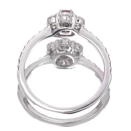 ピンクダイヤモンド 0.11ct/FP/I1 ダイヤモンド 0.6ct プラチナ リング