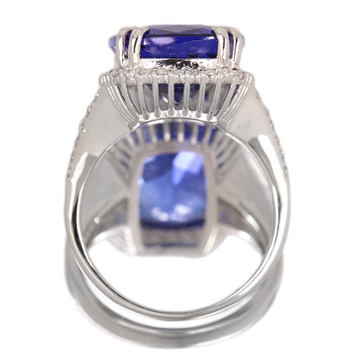 タンザナイト 12ct ダイヤモンド 0.5ct プラチナ リング(指輪