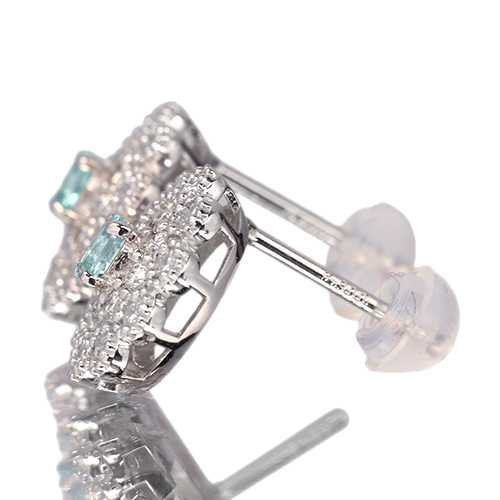 パライバトルマリン 0.12ct ダイヤモンド 約0.4ct プラチナ