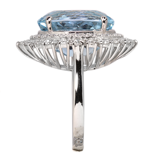 アクアマリン リング ダイヤモンド プラチナ ダイヤ 2.97ct指輪 アクアマリン 8.074ct 指輪 プラチナ リング ダイヤ 0.083ct