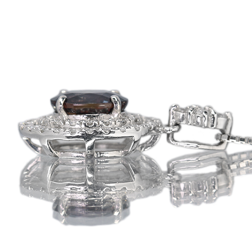カラーチェンジガーネット 1.3ct ダイヤモンド 0.4ct プラチナ