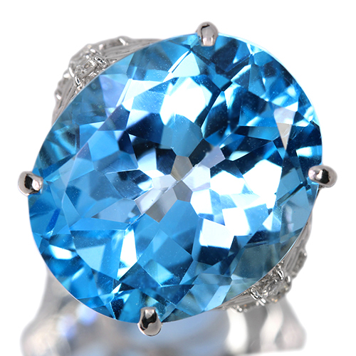 ブルートパーズ　ダイヤ　指輪 ブルートパーズ ダイヤ 指輪 ブルートパーズ リング 指輪 大粒 7.0ct