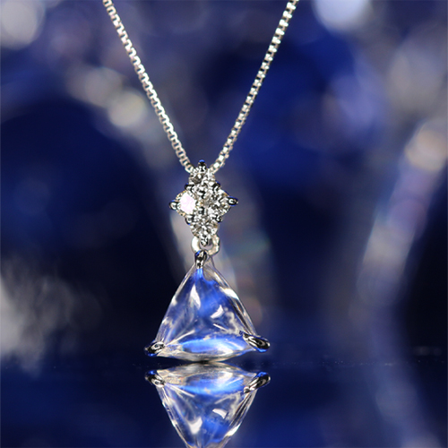 ムーンストーン 1.2ct ダイヤモンド プラチナ ネックレス【品質保証書