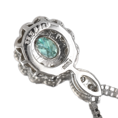 パライバトルマリン 0.22ct ダイヤモンド プラチナ ネックレス【品質