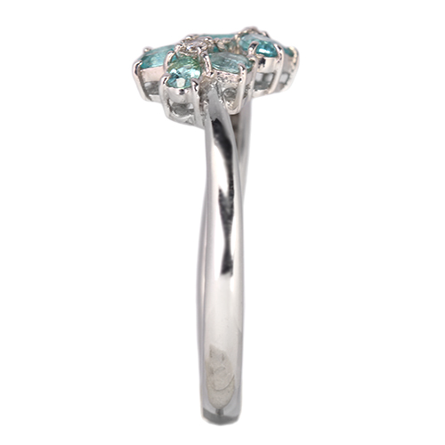 パライバトルマリン 0.4ct ダイヤモンド プラチナ リング(指輪 パライバトルマリン 0.4ct ダイヤモンド プラチナ リング(指輪