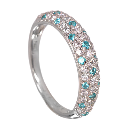 パライバトルマリン ダイヤモンド 0.3ct プラチナ リング(指輪