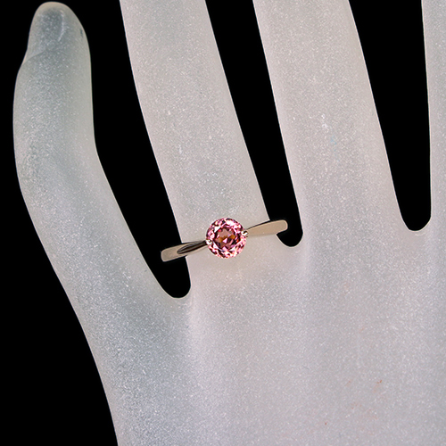 ピンクジルコン 1.0ct ピンクゴールド リング(指輪)【品質保証書/宝石 