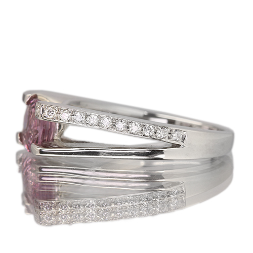 新着＞ピンクパープルスピネル 1.2ct ダイヤモンド プラチナ