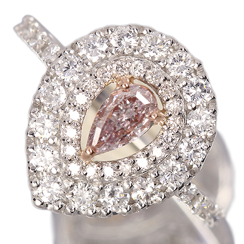 プラチナ　ピンクダイヤモンドリング0.884ct・F Plish Pink