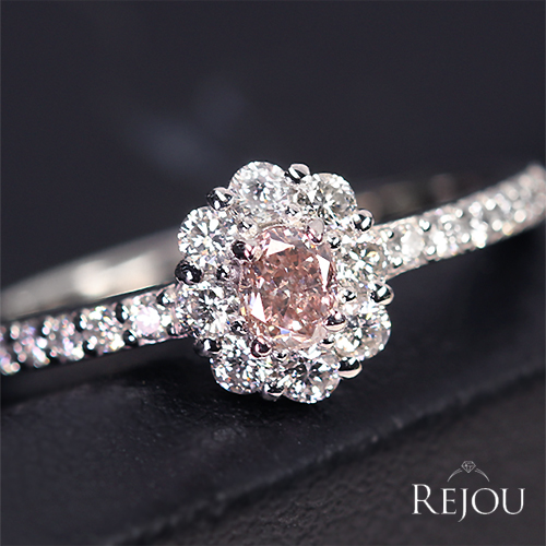 ピンクダイヤモンド 0.19ct/FP/I1 ダイヤモンドプラチナ リング(指輪