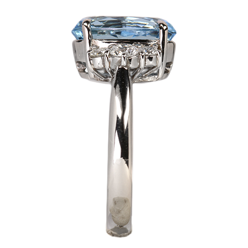 新作＞サンタマリアアクアマリン 3.4ct ダイヤモンド 0.3ct