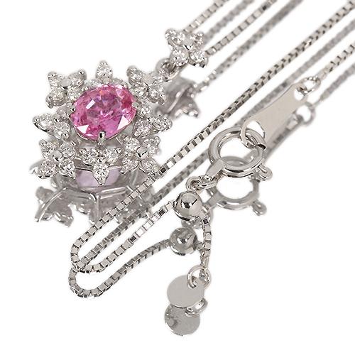 第385回抽選販売＞パパラチアサファイア 約0.7ct ダイヤモンド