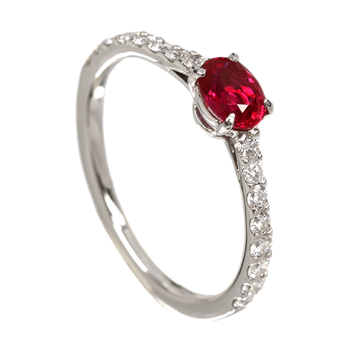 第385回抽選販売＞非加熱ピジョンブラッドルビー 0.5ct ダイヤモンド 