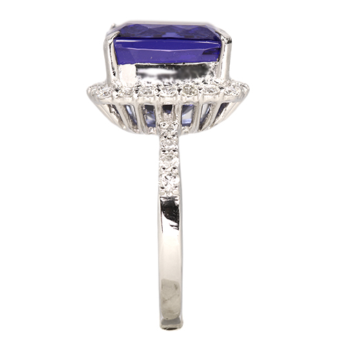 タンザナイト 約10ct ダイヤモンド 0.6ct プラチナ リング(指輪