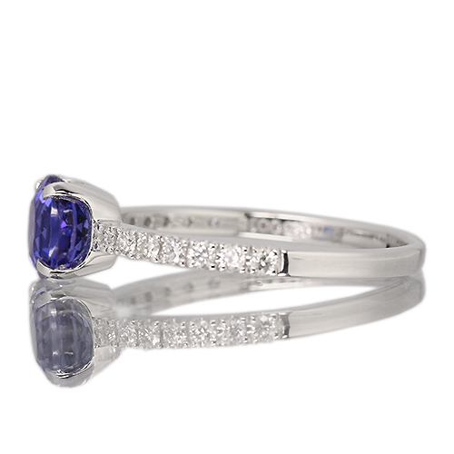 タンザナイト 約1ct ダイヤモンド プラチナ リング(指輪)【品質