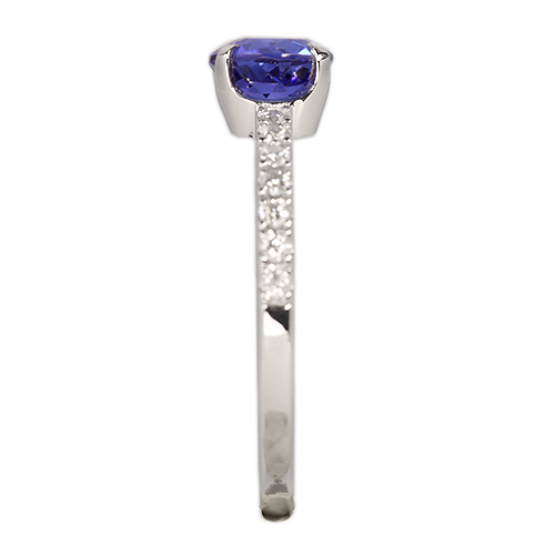 タンザナイト 約1ct ダイヤモンド プラチナ リング(指輪)【品質