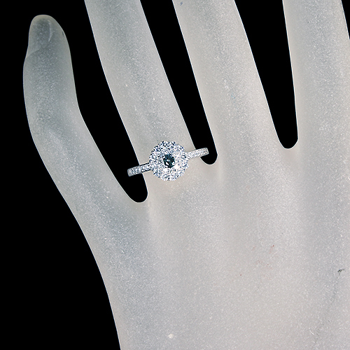 アレキサンドライト 0.1ct ダイヤモンド 0.4ct プラチナ リング
