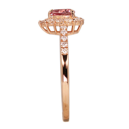 パパラチアサファイア 0.3ct ダイヤモンド 0.3ct ピンクゴールド パパラチアサファイア 0.3ct ダイヤモンド 0.3ct ピンクゴールド