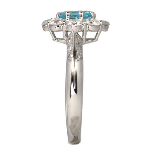 ブラジル産パライバトルマリン 0.4ct ダイヤモンド 1.0ct ブラジル産パライバトルマリン 0.4ct ダイヤモンド 1.0ct