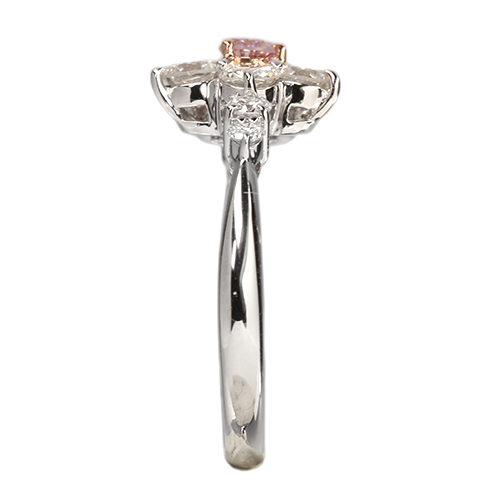 パープルダイヤモンド 0.13ct/FLPPu/SI2 ダイヤモンド 1.0ct プラチナ