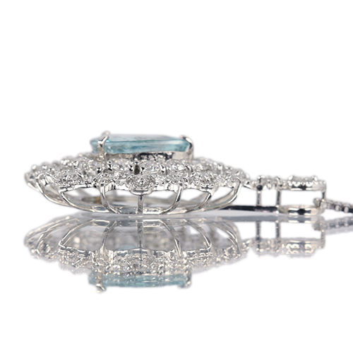 パライバトルマリン 1.2ct ダイヤモンド 0.8ct プラチナ
