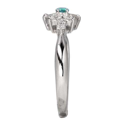 ブラジル産パライバトルマリン 0.08ct ダイヤモンド 0.4ct