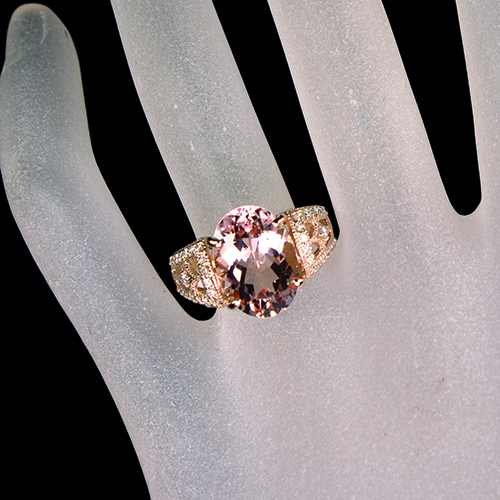 第390回抽選販売＞モルガナイト 6.0ct ダイヤモンド 0.3ct ピンク
