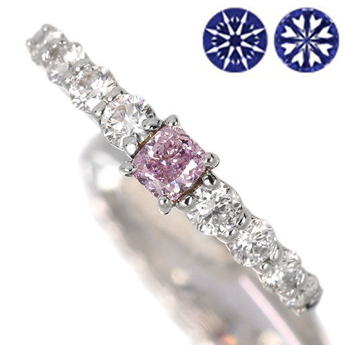 ピンクダイヤモンド 0.174ct/FPP/SI1 ハートアンドキューピッド